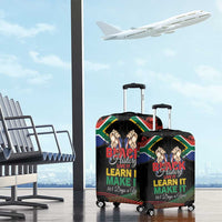 South Africa Black History Month Luggage Cover Live It Learn It Make It - Wonder Print Shop