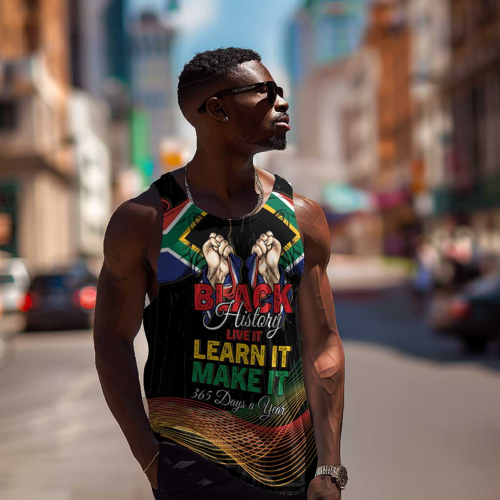 Personalized South Africa Black History Month Men Tank Top Live It Learn It Make It - Wonder Print Shop