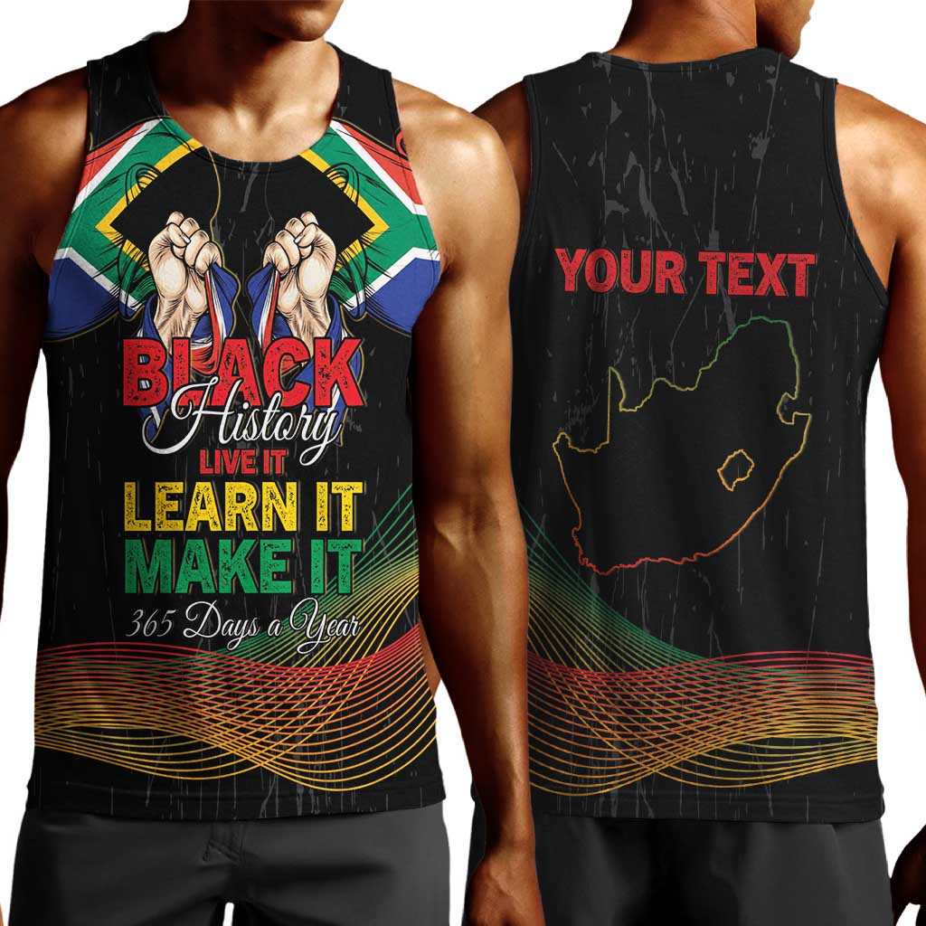 Personalized South Africa Black History Month Men Tank Top Live It Learn It Make It - Wonder Print Shop