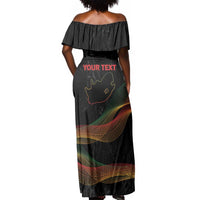 Personalized South Africa Black History Month Off Shoulder Maxi Dress Live It Learn It Make It - Wonder Print Shop