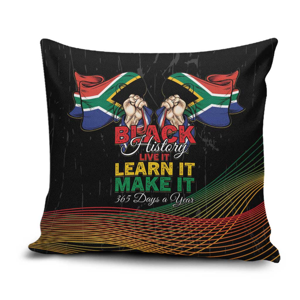 South Africa Black History Month Pillow Cover Live It Learn It Make It - Wonder Print Shop