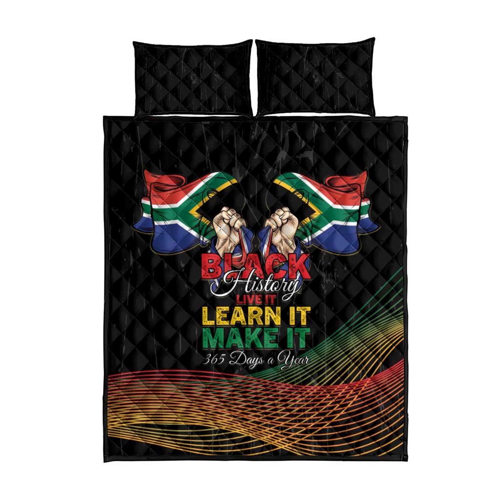 South Africa Black History Month Quilt Bed Set Live It Learn It Make It - Wonder Print Shop