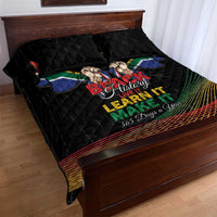 South Africa Black History Month Quilt Bed Set Live It Learn It Make It - Wonder Print Shop