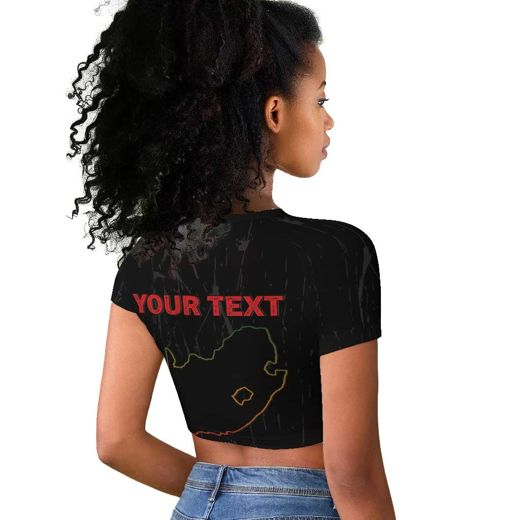 Personalized South Africa Black History Month Raglan Cropped T shirt Live It Learn It Make It - Wonder Print Shop
