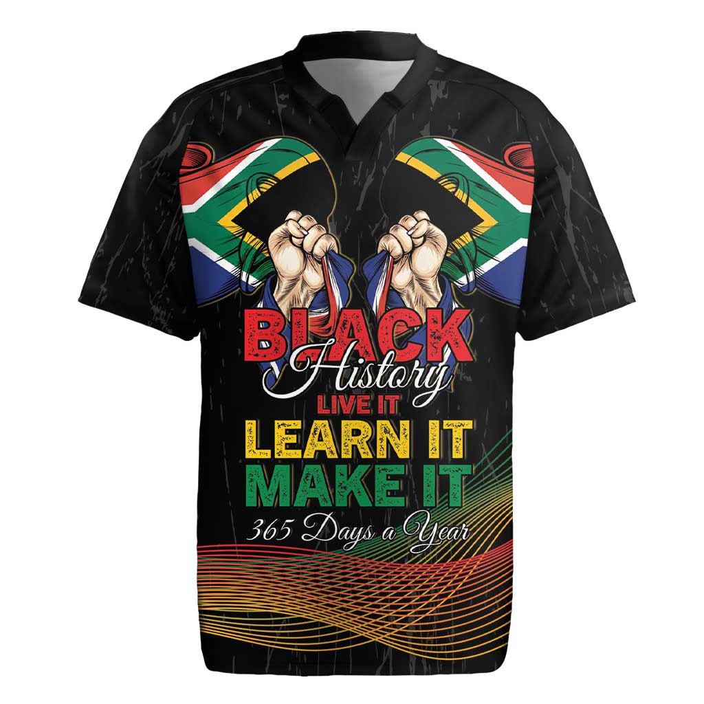 Personalized South Africa Black History Month Rugby Jersey Live It Learn It Make It - Wonder Print Shop