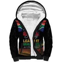 Personalized South Africa Black History Month Sherpa Hoodie Live It Learn It Make It - Wonder Print Shop