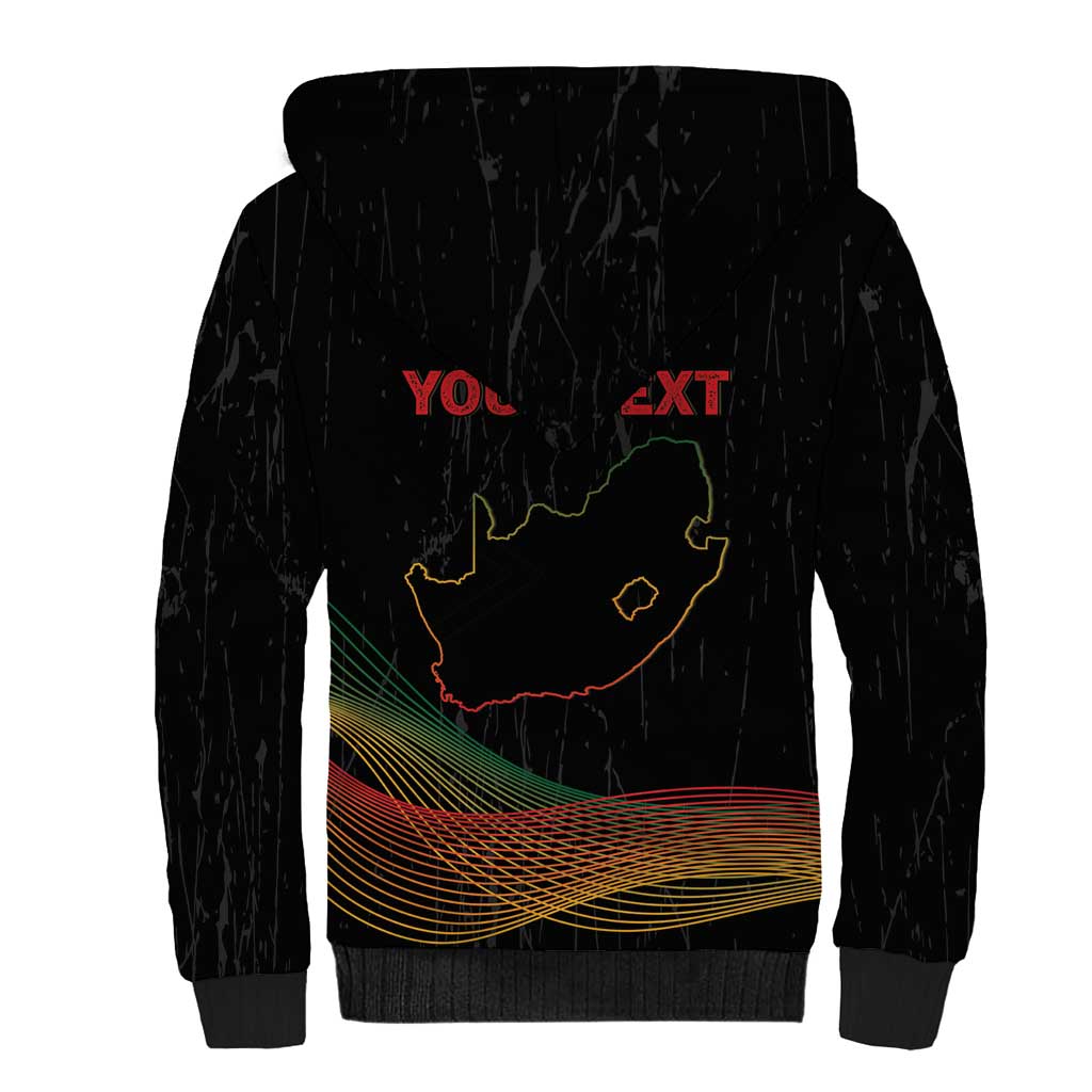 Personalized South Africa Black History Month Sherpa Hoodie Live It Learn It Make It - Wonder Print Shop