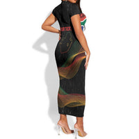 Personalized South Africa Black History Month Short Sleeve Bodycon Dress Live It Learn It Make It - Wonder Print Shop
