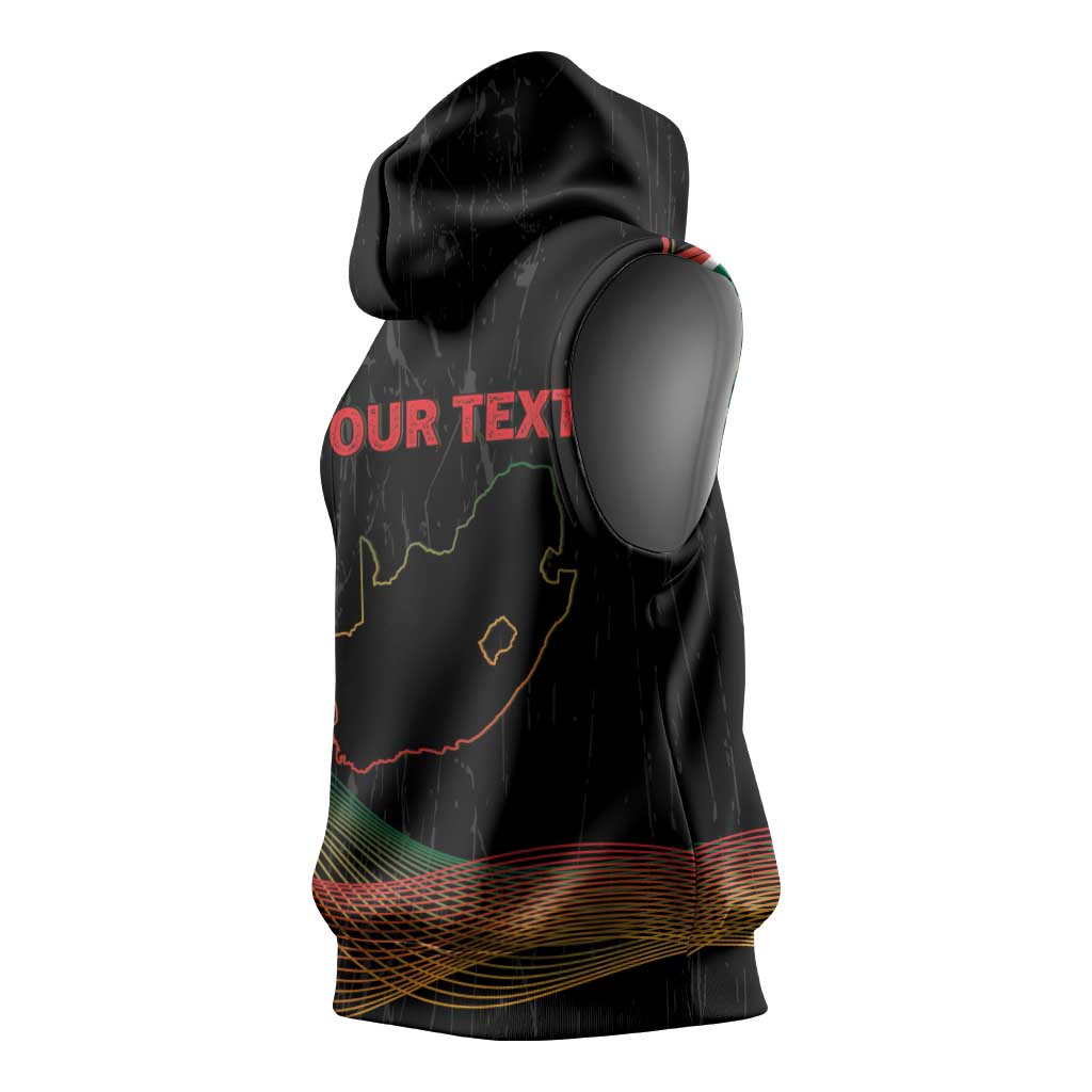 Personalized South Africa Black History Month Sleeveless Hoodie Live It Learn It Make It - Wonder Print Shop