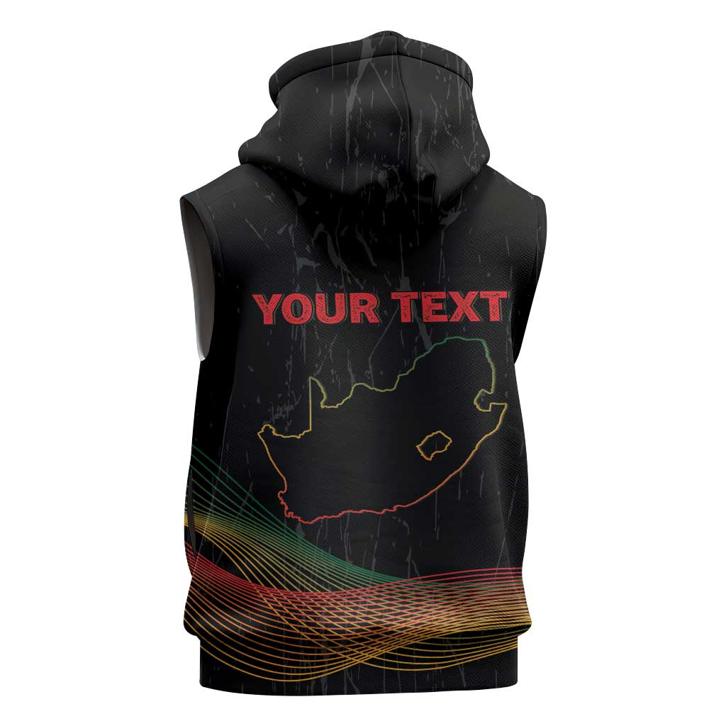 Personalized South Africa Black History Month Sleeveless Zip Hoodie Live It Learn It Make It - Wonder Print Shop