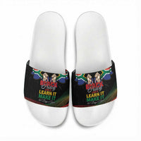 South Africa Black History Month Slide Sandals Live It Learn It Make It - Wonder Print Shop