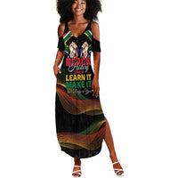 Personalized South Africa Black History Month Summer Maxi Dress Live It Learn It Make It - Wonder Print Shop