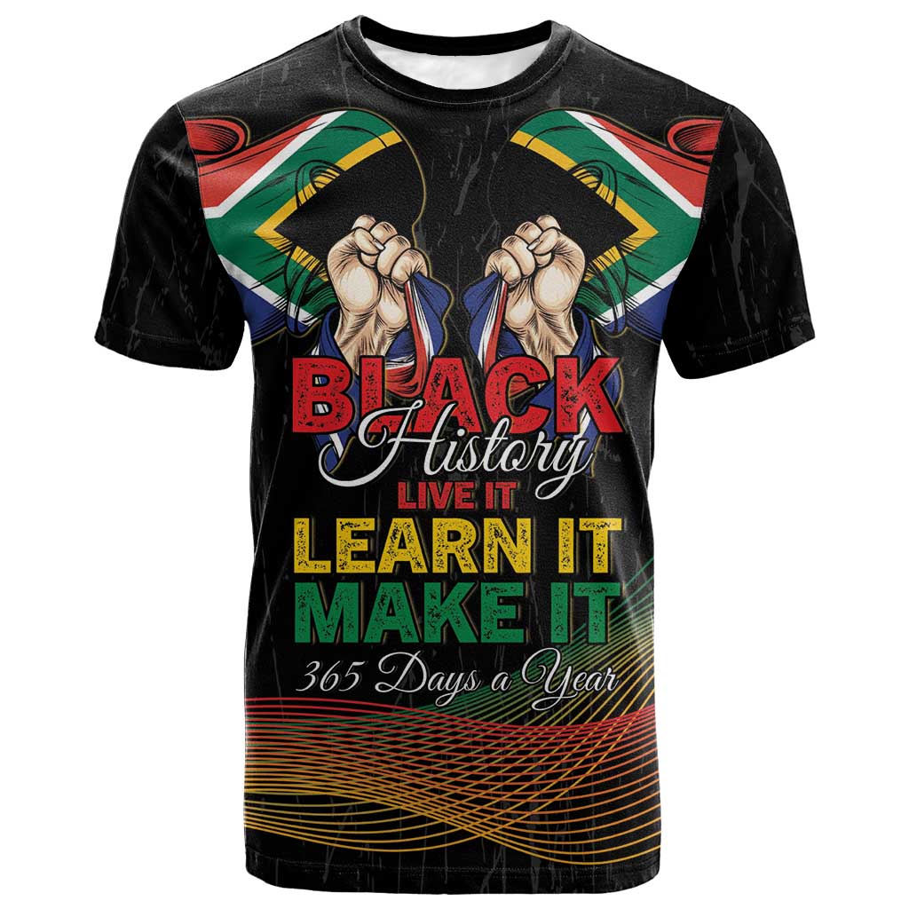 Personalized South Africa Black History Month T shirt Live It Learn It Make It - Wonder Print Shop