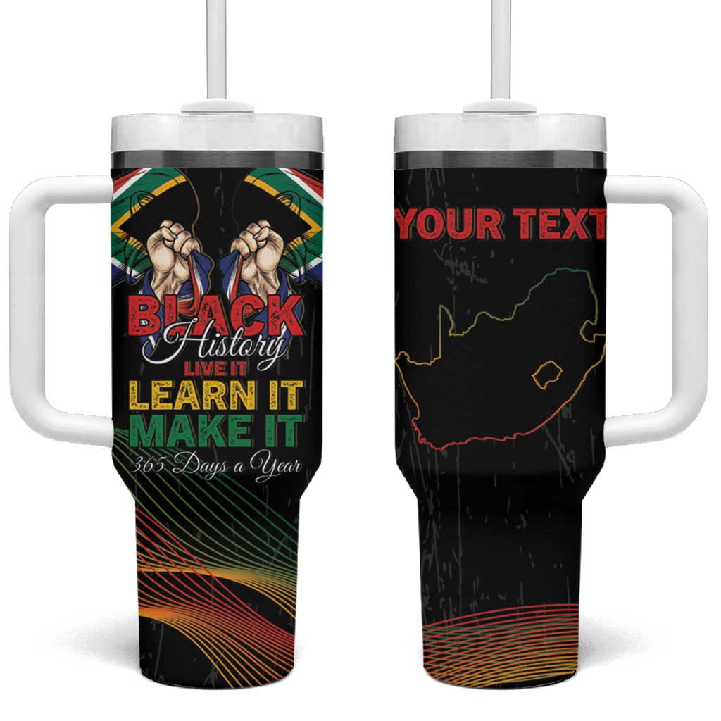 Personalized South Africa Black History Month Tumbler With Handle Live It Learn It Make It - Wonder Print Shop