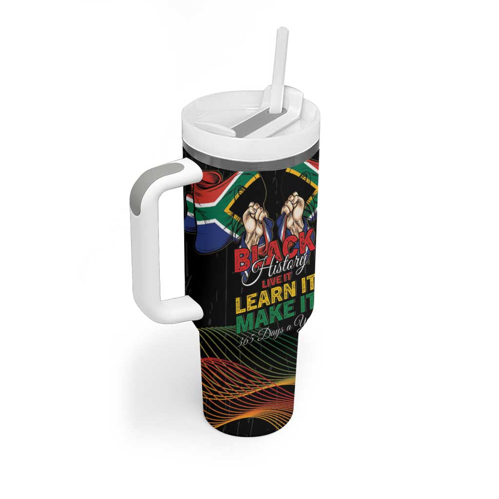 Personalized South Africa Black History Month Tumbler With Handle Live It Learn It Make It - Wonder Print Shop