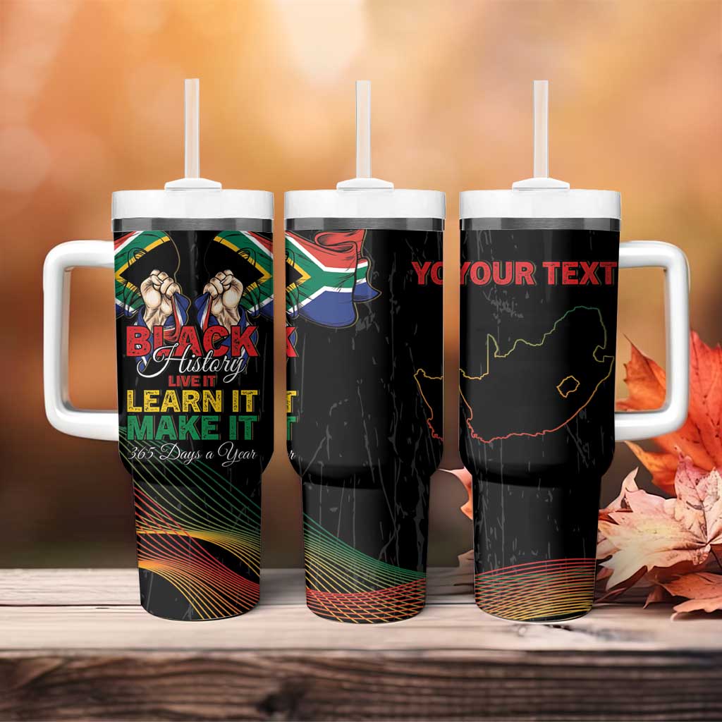 Personalized South Africa Black History Month Tumbler With Handle Live It Learn It Make It - Wonder Print Shop