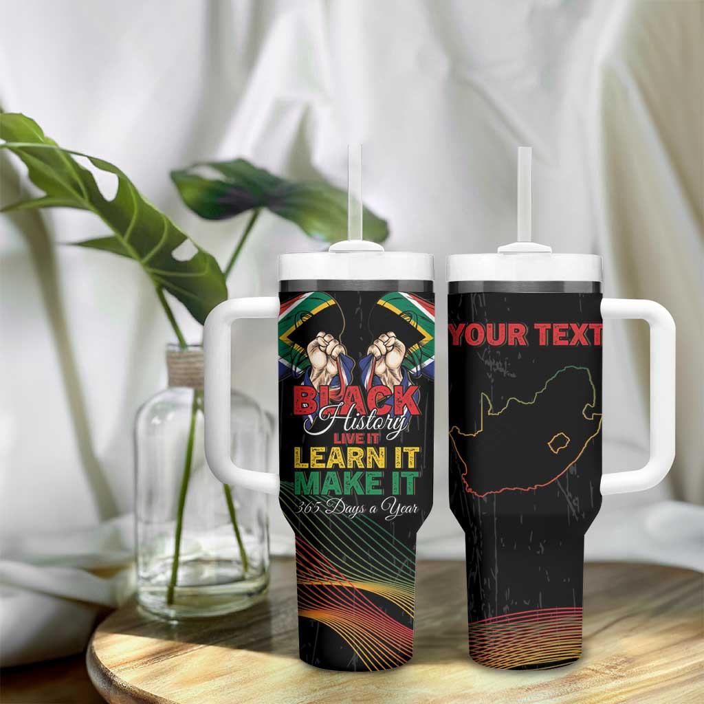 Personalized South Africa Black History Month Tumbler With Handle Live It Learn It Make It - Wonder Print Shop