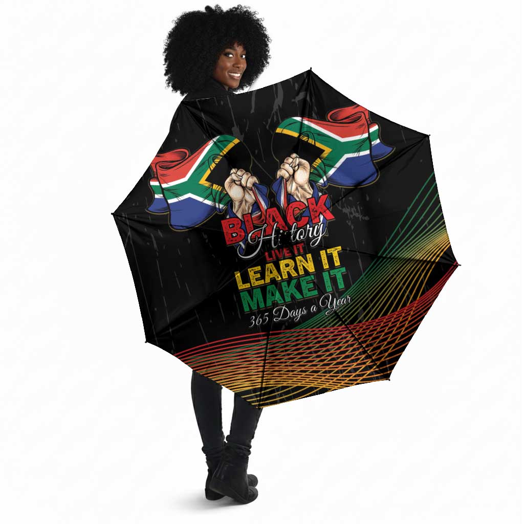 South Africa Black History Month Umbrella Live It Learn It Make It - Wonder Print Shop