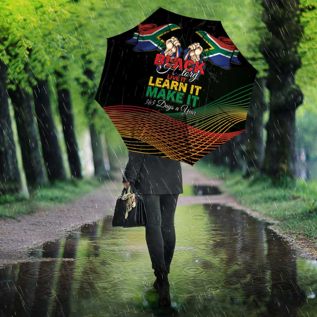 South Africa Black History Month Umbrella Live It Learn It Make It - Wonder Print Shop