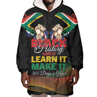 Personalized South Africa Black History Month Wearable Blanket Hoodie Live It Learn It Make It - Wonder Print Shop