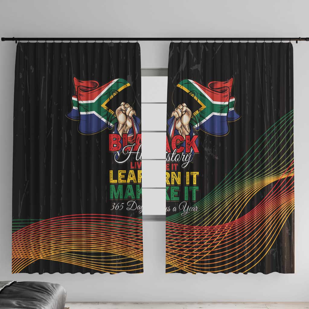 South Africa Black History Month Window Curtain Live It Learn It Make It - Wonder Print Shop