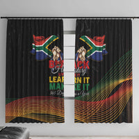South Africa Black History Month Window Curtain Live It Learn It Make It - Wonder Print Shop