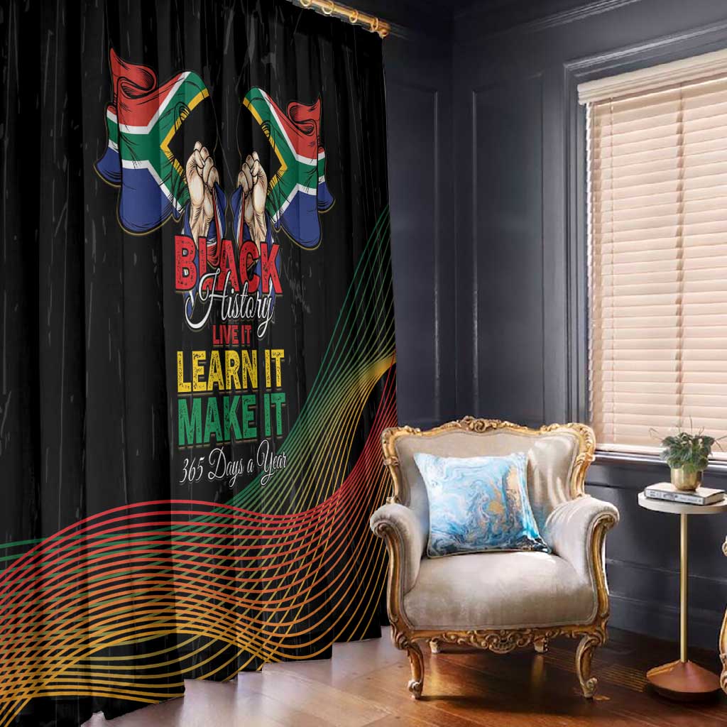 South Africa Black History Month Window Curtain Live It Learn It Make It - Wonder Print Shop