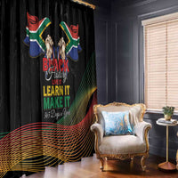 South Africa Black History Month Window Curtain Live It Learn It Make It - Wonder Print Shop