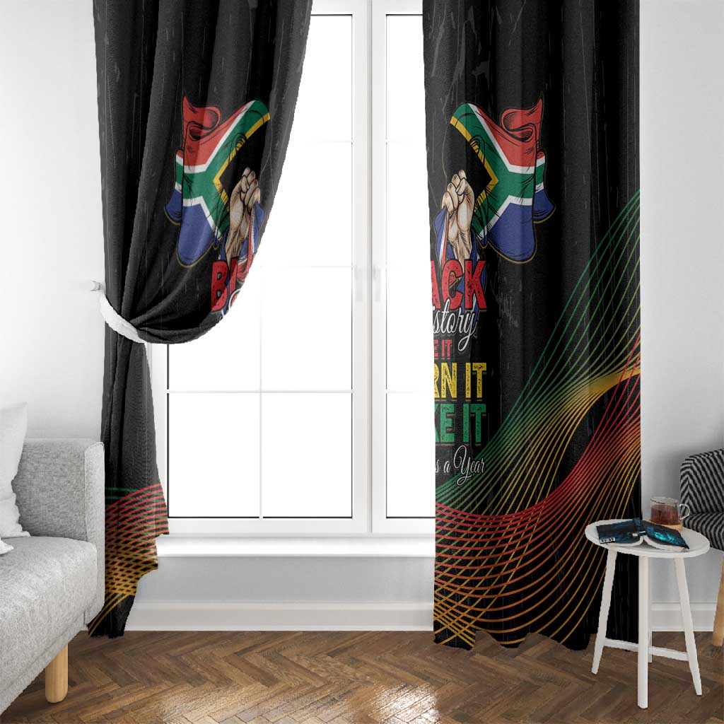 South Africa Black History Month Window Curtain Live It Learn It Make It - Wonder Print Shop