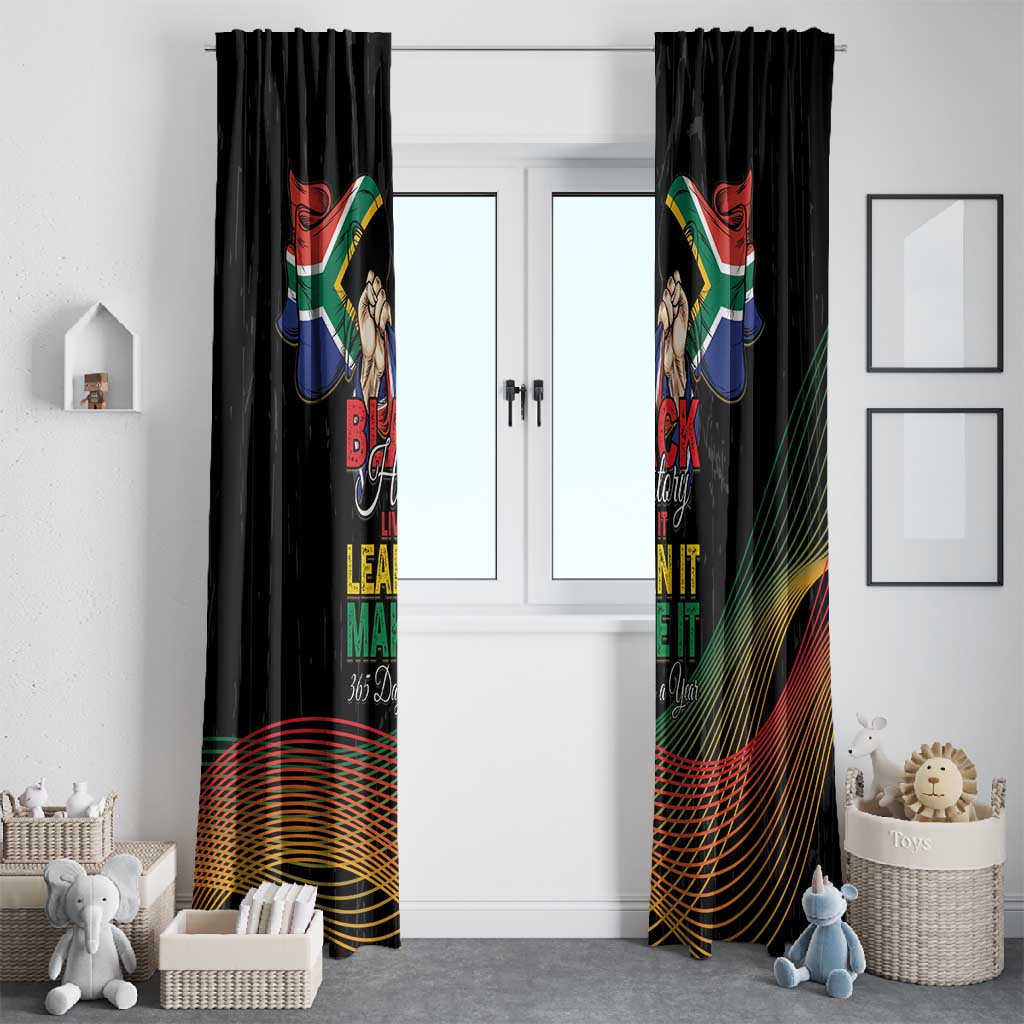 South Africa Black History Month Window Curtain Live It Learn It Make It - Wonder Print Shop