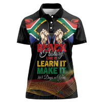 Personalized South Africa Black History Month Women Polo Shirt Live It Learn It Make It - Wonder Print Shop