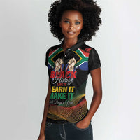 Personalized South Africa Black History Month Women Polo Shirt Live It Learn It Make It - Wonder Print Shop
