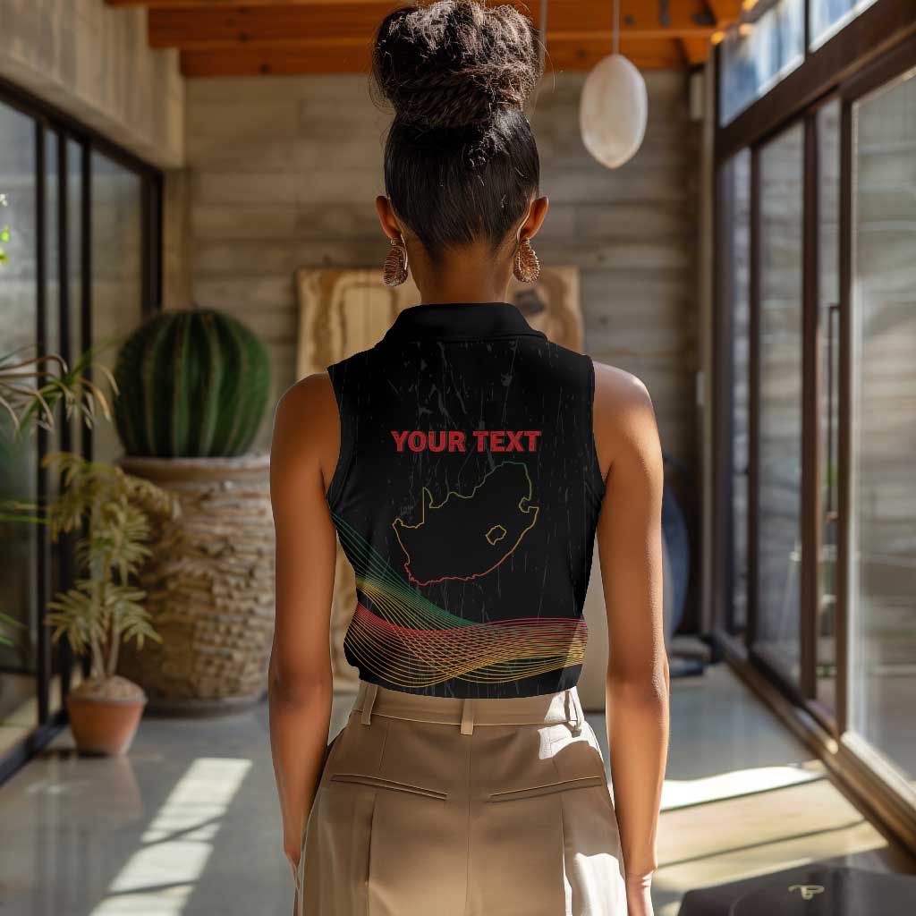 Personalized South Africa Black History Month Women Sleeveless Polo Shirt Live It Learn It Make It - Wonder Print Shop