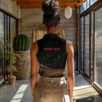 Personalized South Africa Black History Month Women Sleeveless Polo Shirt Live It Learn It Make It - Wonder Print Shop
