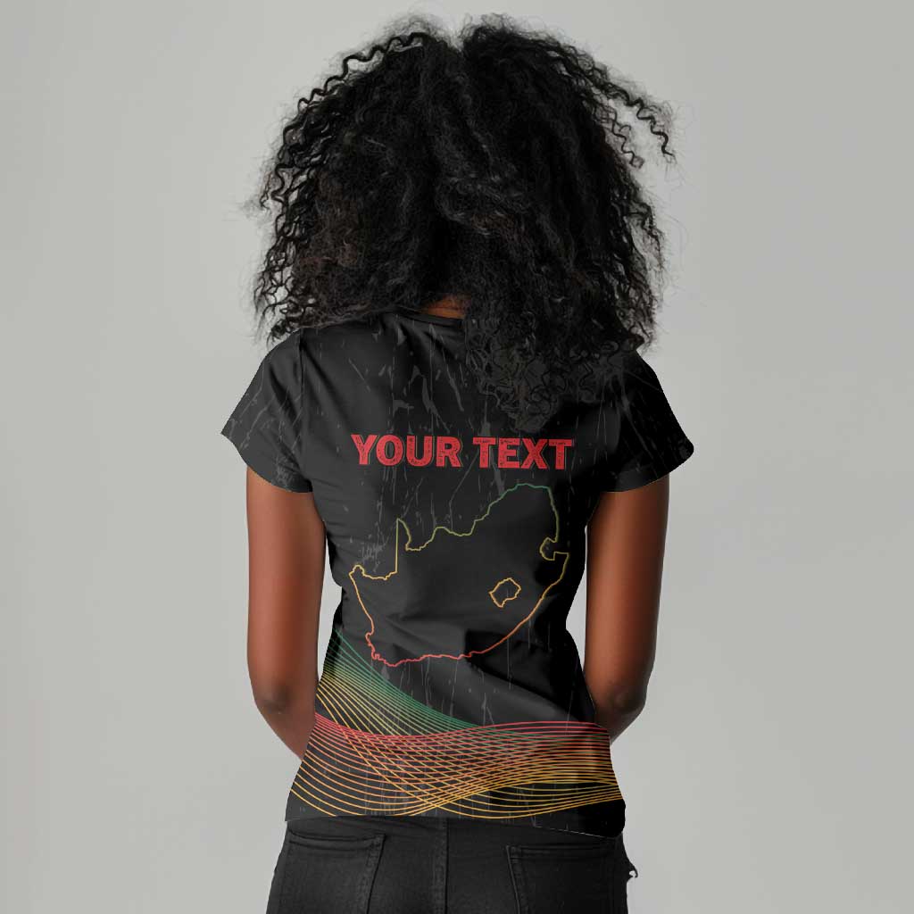 Personalized South Africa Black History Month Women V-Neck T-Shirt Live It Learn It Make It - Wonder Print Shop