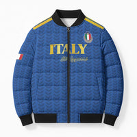 Custom Italy Football 2026 Bomber Puffer Jacket Road To Champions - Wonder Print Shop