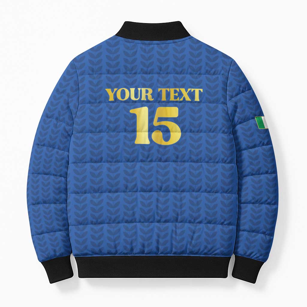 Custom Italy Football 2026 Bomber Puffer Jacket Road To Champions - Wonder Print Shop