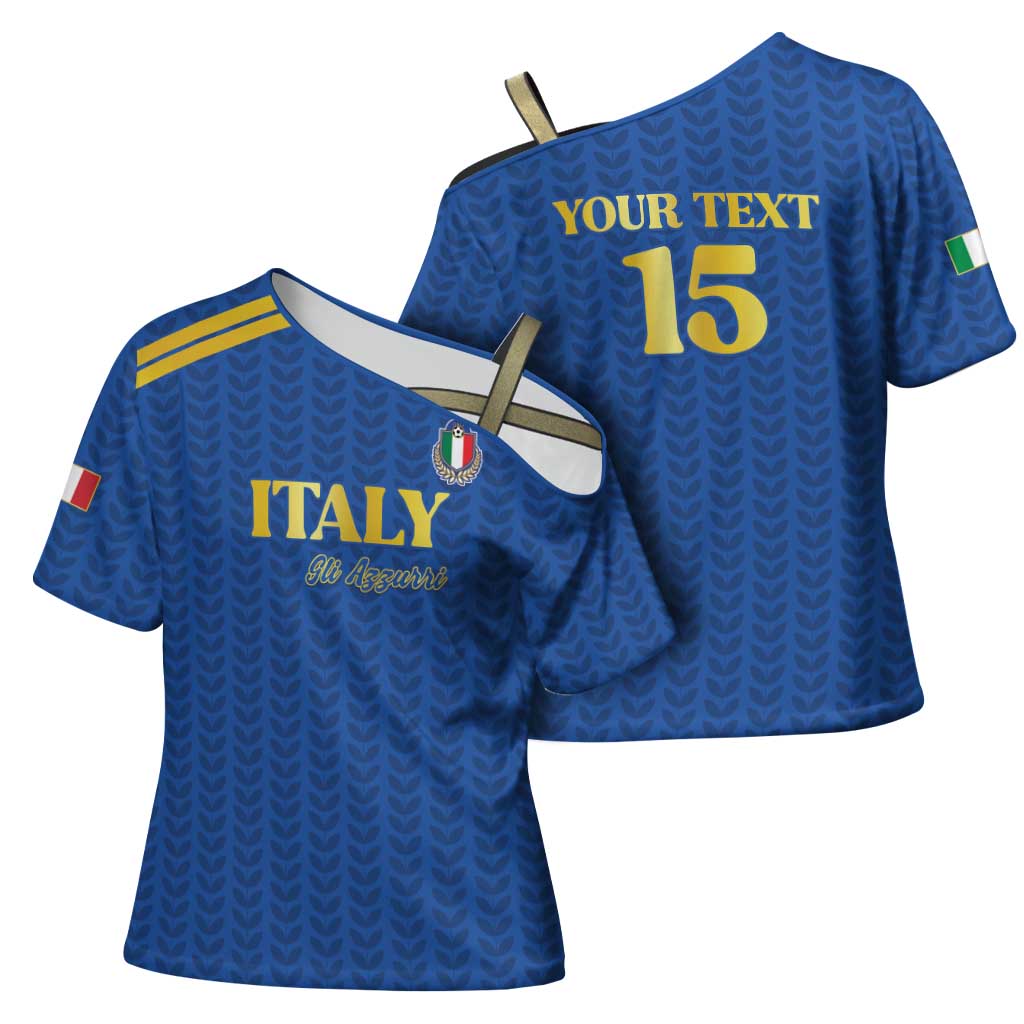 Custom Italy Football 2026 Cross Shoulder Shirt Road To Champions - Wonder Print Shop