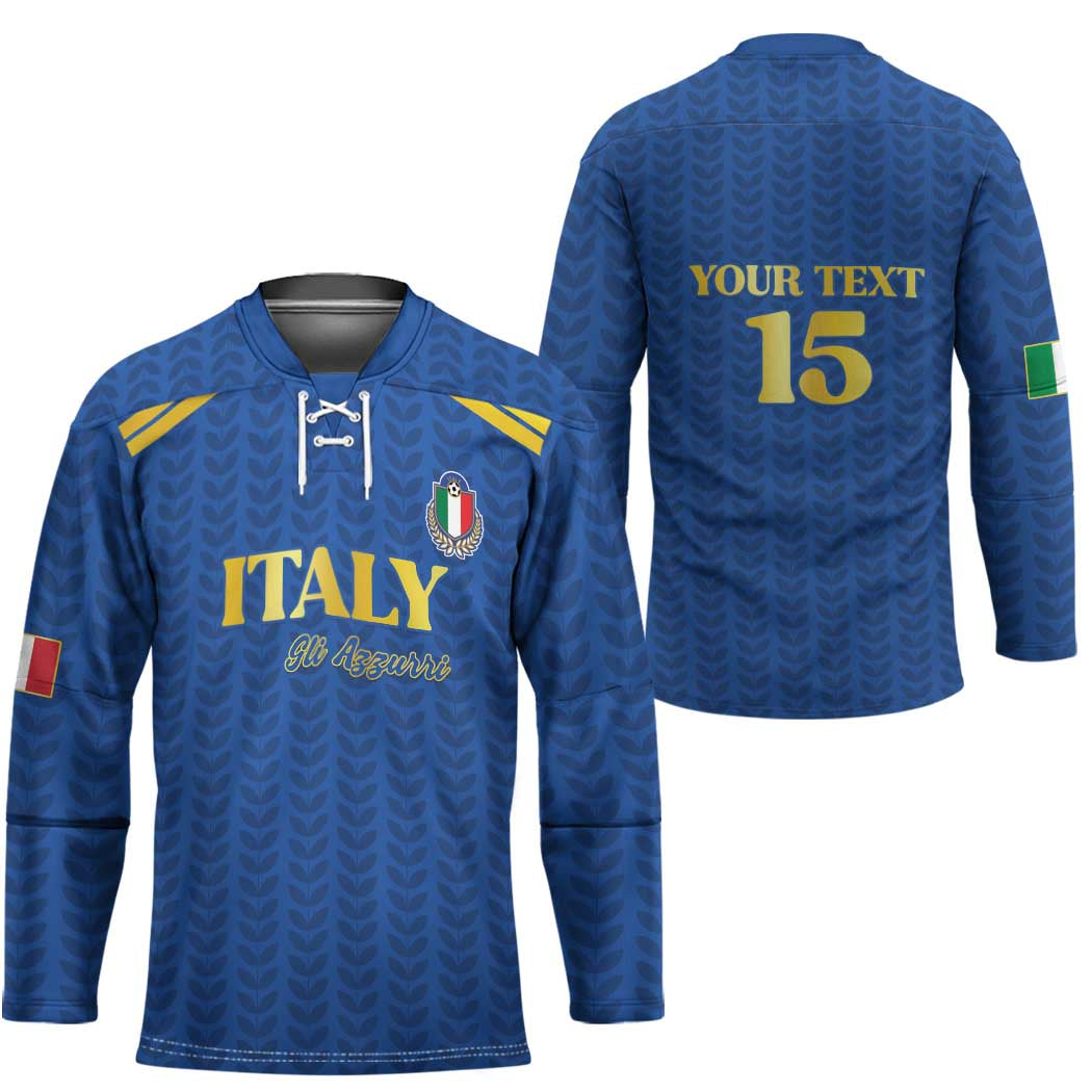 Custom Italy Football 2026 Hockey Jersey Road To Champions - Wonder Print Shop