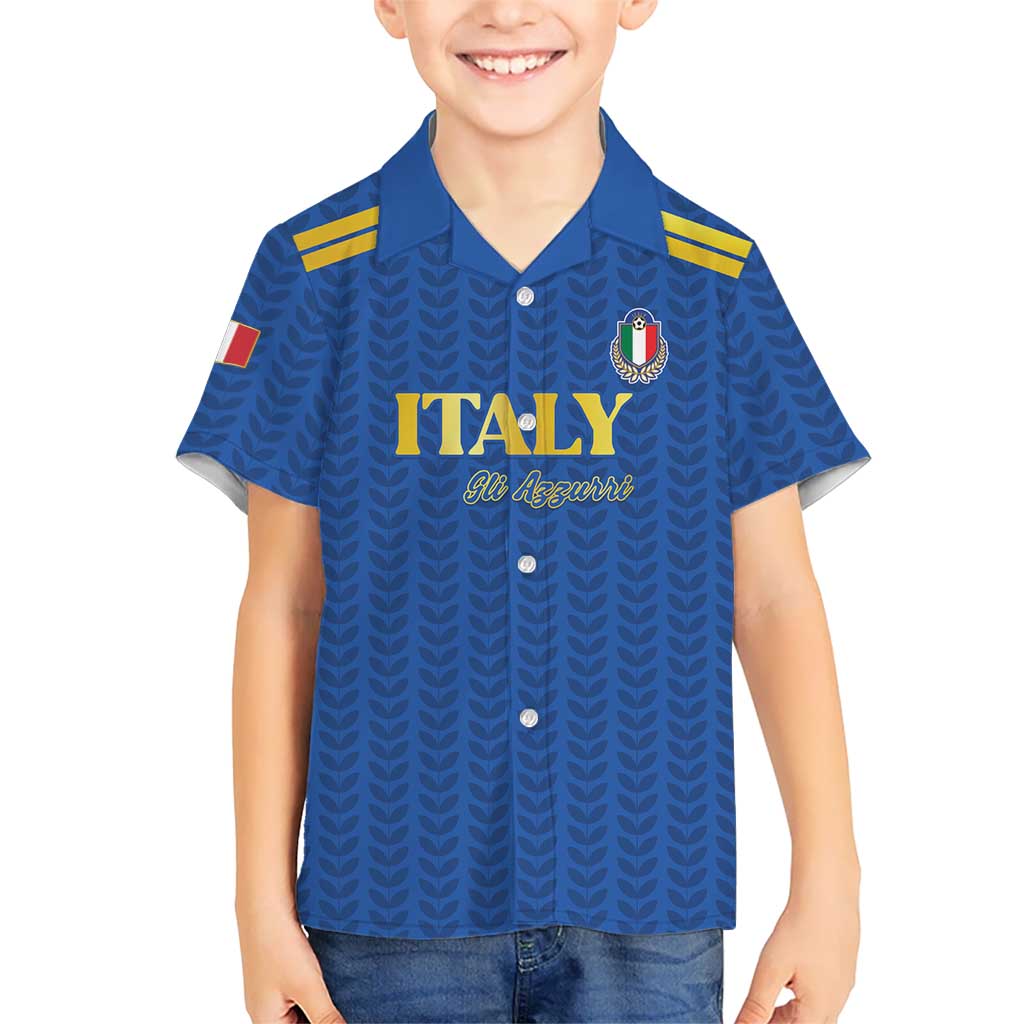 Custom Italy Football 2026 Kid Hawaiian Shirt Road To Champions - Wonder Print Shop
