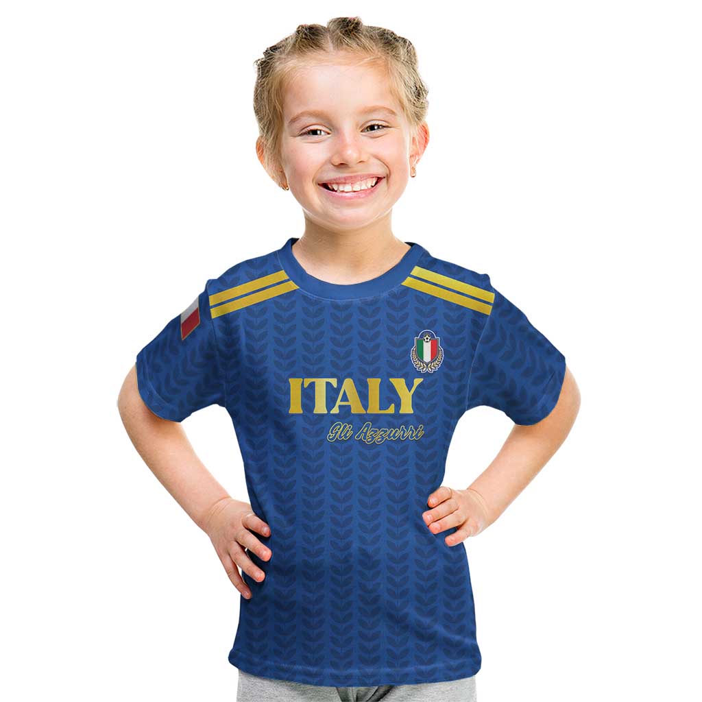 Custom Italy Football 2026 Kid T Shirt Road To Champions - Wonder Print Shop