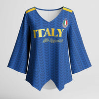 Custom Italy Football 2026 Kimono Sleeve Blouse Road To Champions - Wonder Print Shop