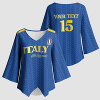 Custom Italy Football 2026 Kimono Sleeve Blouse Road To Champions - Wonder Print Shop