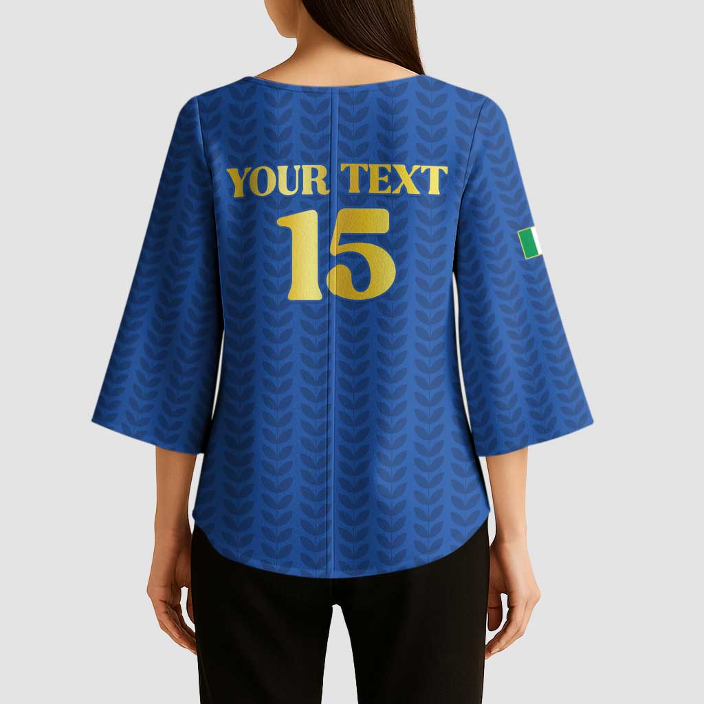 Custom Italy Football 2026 Kimono Sleeve Blouse Road To Champions - Wonder Print Shop