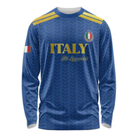 Custom Italy Football 2026 Long Sleeve Shirt Road To Champions - Wonder Print Shop