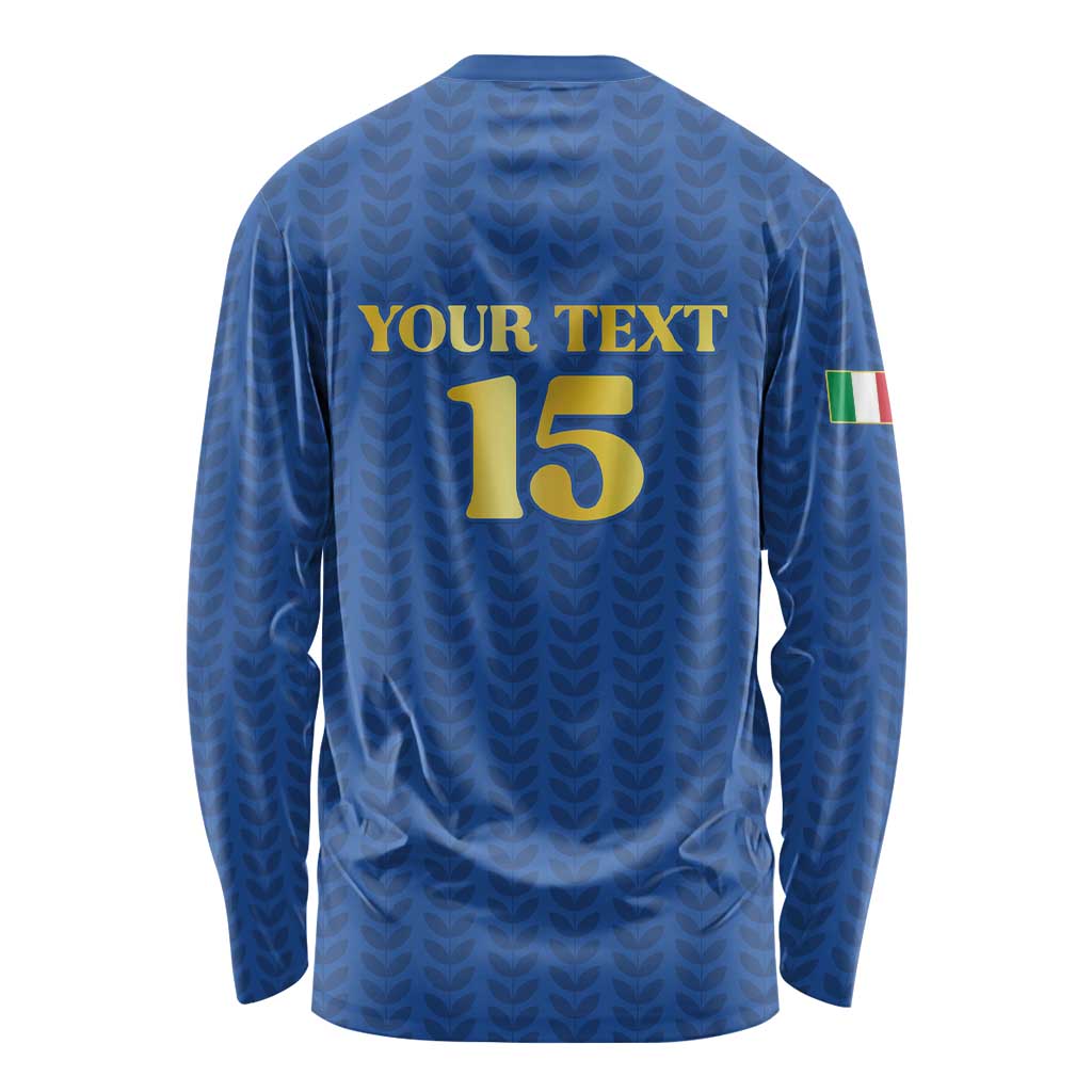 Custom Italy Football 2026 Long Sleeve Shirt Road To Champions - Wonder Print Shop