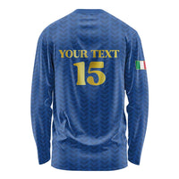 Custom Italy Football 2026 Long Sleeve Shirt Road To Champions - Wonder Print Shop