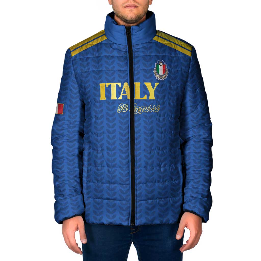 Custom Italy Football 2026 Padded Jacket Road To Champions - Wonder Print Shop