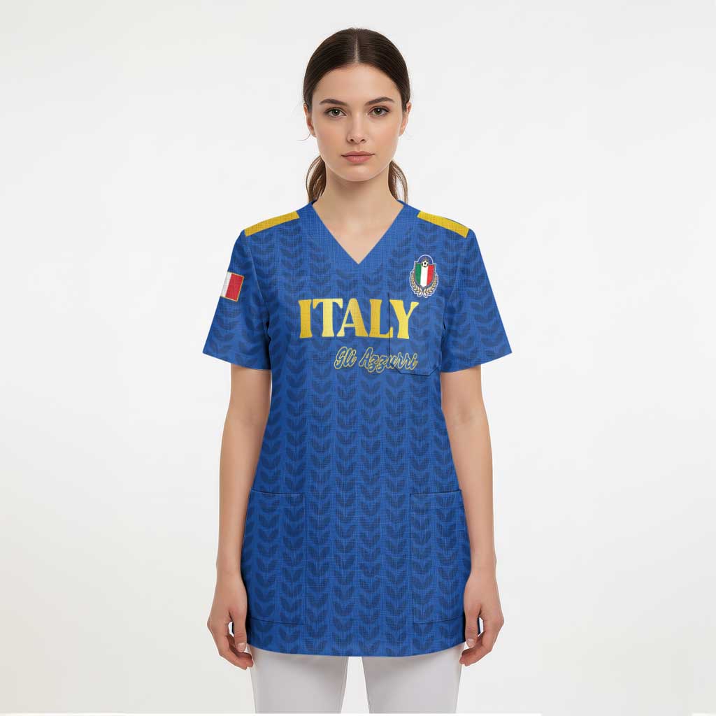 Custom Italy Football 2026 Scrub Top Road To Champions - Wonder Print Shop