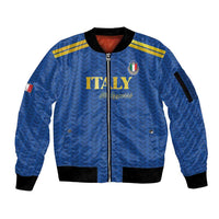 Custom Italy Football 2026 Sleeve Zip Bomber Jacket Road To Champions - Wonder Print Shop